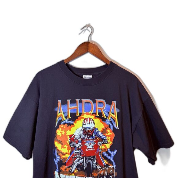 AHDRA Afterburner Tour 1998 Rare Shirt Size XL Black Racing Vintage Cycle - Picture 2 of 13